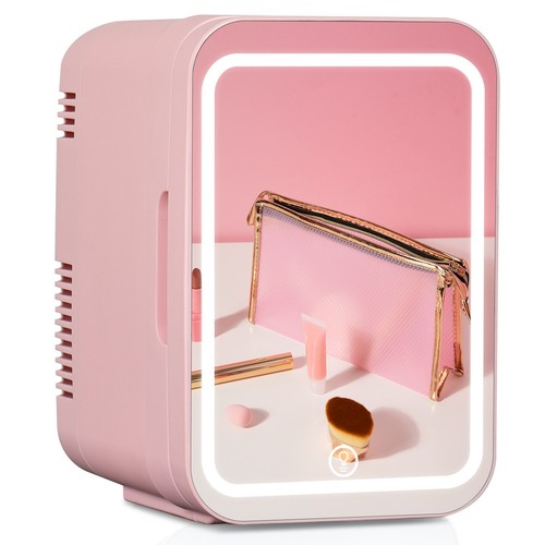 Pink mini fridge with - pink, led