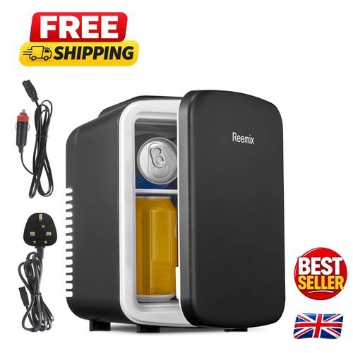 Sleek black mini fridge - black,